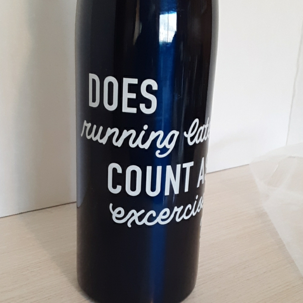 "Does Running Late Count As Exercise" SS bottle - Picture 4 of 6